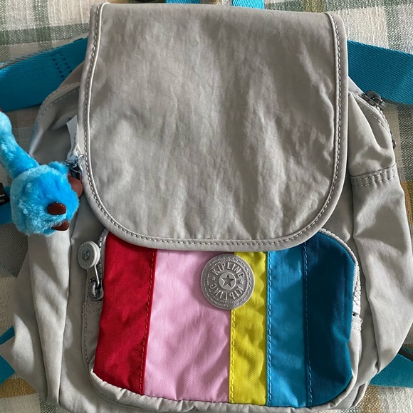 NWT Kipling Marigold mini rainbow gray backpack brand new - Picture 4 of 10